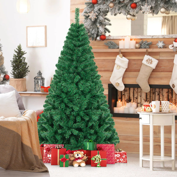 6Ft Artificial PVC Christmas Tree W/Stand Holiday Season Outdoor Green
