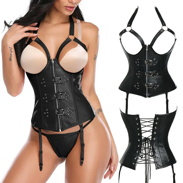 Underbust Corset Sexy Women's Underwear Waist Trainer Slimming Body Shaper Women Steampunk Lace-up Corset Plus Size Corset Top